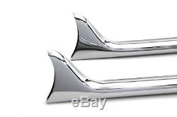 Chrome 42 Long Fishtail Slip-On Mufflers Exhaust Pipes Harley Touring Cholos