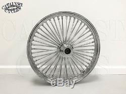 Chrome King Spoke Wheel for Harley 23 x 3.5 Front Wheel for Single Disc Harley