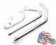 Chrome True Dual Crossover Exhaust Header Pipes Harley Dresser Touring 2009 Flhx