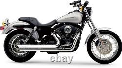 Cobra Chrome Slash Down Speedster 2-2 Motorcycle Exhaust 1991-05 Harley Dyna FXD