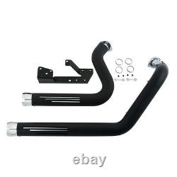 Dual Pipes Muffler Exhaust & Shield Fit For Harley Sportster XL1200 883 2004-13