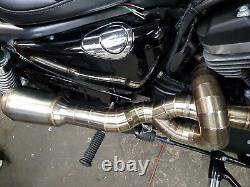 EXHAUST PIPES, Stainless Steel TIG Harley Sportster 883/1200, megaphone
