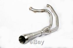 Fab28 Fab 28 Industries Stainless Steel 2 Into 1 Exhaust Pipe System Harley Dyna