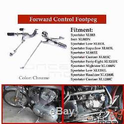 Footpegs Forward Control Kit For Harley Sportster 883 Low XL883L 2005-2010 Steel