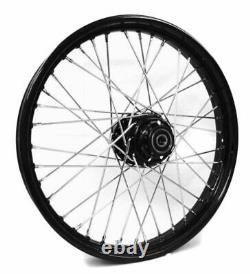 Front 21 x 2.15 40 Spoke Black Rim Hub Wheel Harley Wide Glide Softail Dyna 41mm