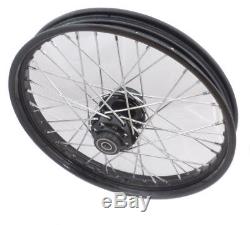 Front 21 x 2.15 40 Spoke Black Rim Hub Wheel Harley Wide Glide Softail Dyna 41mm