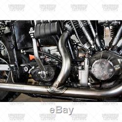 Gasbox Exhaust Pipe Set 1970-84 Harley Cone Shovelhead Bare Steel 65435-70 USA