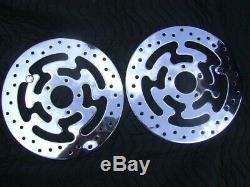 Genuine Harley Polished Dual Front Touring Rotors 08-13 FLHX, FLHT, FLHR, Road King