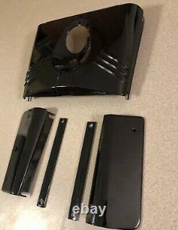 Gloss Black Fork Tins Set Front Side for Harley Fatboy Heritage Softail 5 PIECE