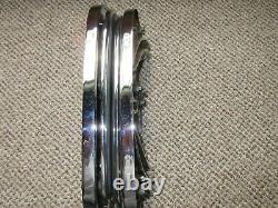 HARLEY DAVIDSON Driver Ironside Footboard Inserts-SWEPTWING STYL+CHROME Boards
