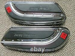 HARLEY DAVIDSON Driver Ironside Footboard Inserts-SWEPTWING STYL+CHROME Boards
