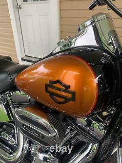 Harley CVO custom tank emblems 4.3, stainless steel with black edges