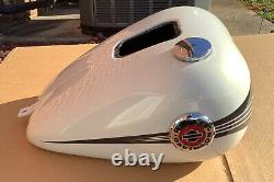 Harley Dav Breakout Gas Fuel Tank Morocco Pearl Gold White 2014 NEW Genuine