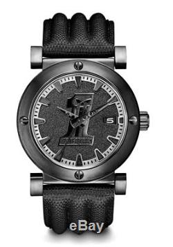 Harley-Davidson Bulova Mens Uno Skull Logo Stainless Steel Leather Watch 78B131
