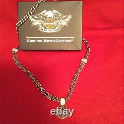 Harley Davidson HD bar & shield BLING rhinestones Jewelry chain necklace pendant