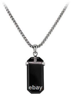 Harley-Davidson Men's Amulet Onyx Pendant Chain Necklace Stainless Steel