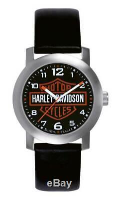 Harley-Davidson Men's Bar & Shield Leather Wrist Watch 76A04