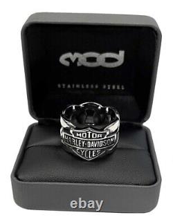 Harley-Davidson Men's Bar & Shield Stainless Steel Chain H-D Ring