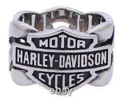 Harley-Davidson Men's Bar & Shield Stainless Steel Chain H-D Ring