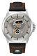 Harley-davidson Men's Big Twin Engine Leather & Stainless Steel Watch 76a161