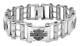 Harley-davidson Men's Bike Chain Bar & Shield Bracelet, Stainless Steel Hsb0207