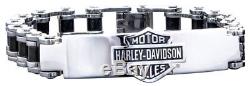 Harley-Davidson Men's Bike Chain ID Bracelet, Stainless Steel HSB0071-7.5