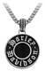 Harley-davidson Men's Black Onyx Circle Box Chain Necklace Stainless Steel
