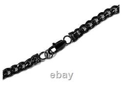 Harley-Davidson Men's Black Steel Bar & Shield Chain Necklace, Black HSN0046-22
