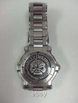 Harley-Davidson Men's Bulova Wrist Watch with Skull Japan Movement # 76A11