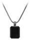 Harley-davidson Men's Dogtag Onyx Pendant Chain Necklace Stainless Steel