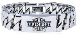 Harley-Davidson Men's Triangle Curb Link Stainless Steel Biker 199 / HSB0142