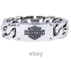 Harley-Davidson / Mod's Men's ID Bracelet Stainless Steel 214 / HSB0143