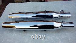 Harley Davidson Sportster Chrome Exhaust Silencers + Shields 2004-13, Good