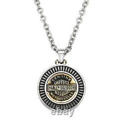 Harley-Davidson Stainless Steel & Brass Pendant & Necklace 130 / HSN0050