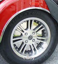 Harley-Davidson Tri-Glide Mirror Polished Stainless Steel Wheel Discs USA Made
