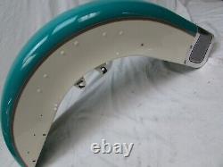 Harley EVO Heritage Softail front fender (real teal/birch white) NTO 1992-1997