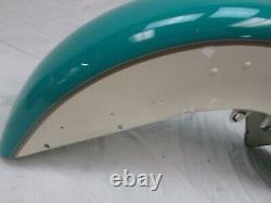 Harley EVO Heritage Softail front fender (real teal/birch white) NTO 1992-1997