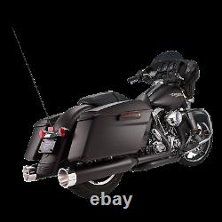 Harley FLH Mufflers 4.5 Black Tracer End Cap MK45 S&S 550-0626 Tour 1995-2016