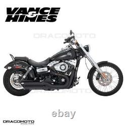 Harley FXDF 1690 ABS Dyna Fat Bob 2012-2017 46845 Exhaust Vance&Hines Twin Sl