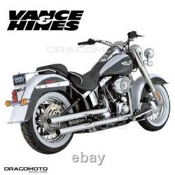 Harley FXSB 1690 Breakout 2013 16833 Exhaust Vance&Hines Straightshots Chrome