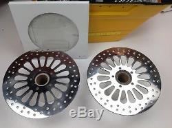 Harley Front Polished Brake Rotors Right & Left Touring, Softail, Dyna Dual Disk