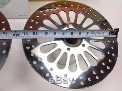 Harley Front Polished Brake Rotors Right & Left Touring, Softail, Dyna Dual Disk