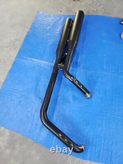 Harley Lowrider Fatboy Exhaust System 18 And Up P/n 65600264 Oem Black Shields
