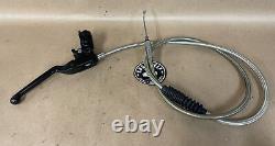 Harley Sportster Braided Stainless Steel Clutch Cable, +6, Black Clutch lever