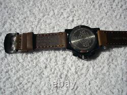 Harley-davidson Mens Watch, Bc-165046st, Chrono, Leather Strap