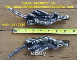 Image Salute Peg Stainless Steel Finger FootPeg Harley Softail Touring Big Twin
