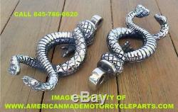 Image Snake Peg Stainless Steel Harley Softail Touring Big Twin Chopper Footpegs