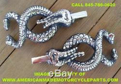 Image Snake Peg Stainless Steel Harley Softail Touring Big Twin Chopper Footpegs