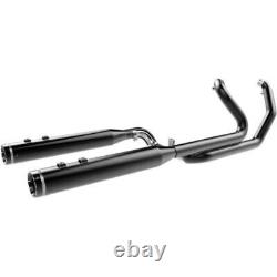 Khrome Werks 200830 Black 2-into-2 Exhaust System for Harley Touring 09-16