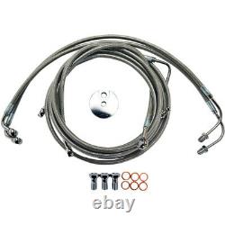 La Choppers Stainless Steel Front Brake Line for Harley 09-13 FLH ABS 12-14 Bars